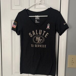 San Francisco 49ers Nike Women's Black Salute to Service Tee